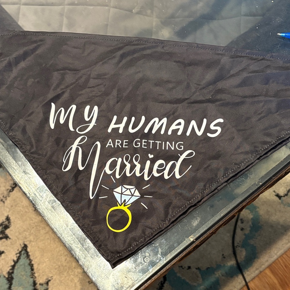 Black Wedding Announcement Bandana